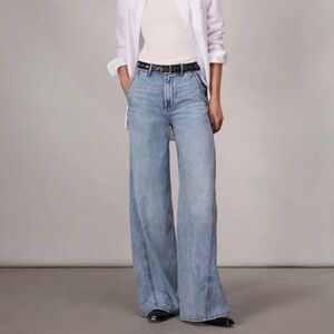 Rag & Bone Featherweight Sweatpant Sofie Wide-Leg Jeans EUC new Color: ANNI
